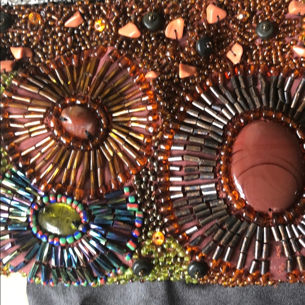 Clara Kasavina Laura Multi-Colored Clutch—missing 2 small rhinestones & 3 beads - Picture 5 of 11
